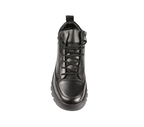 Ghete casual, barbati, GALLOP, 7797, negru, piele naturala